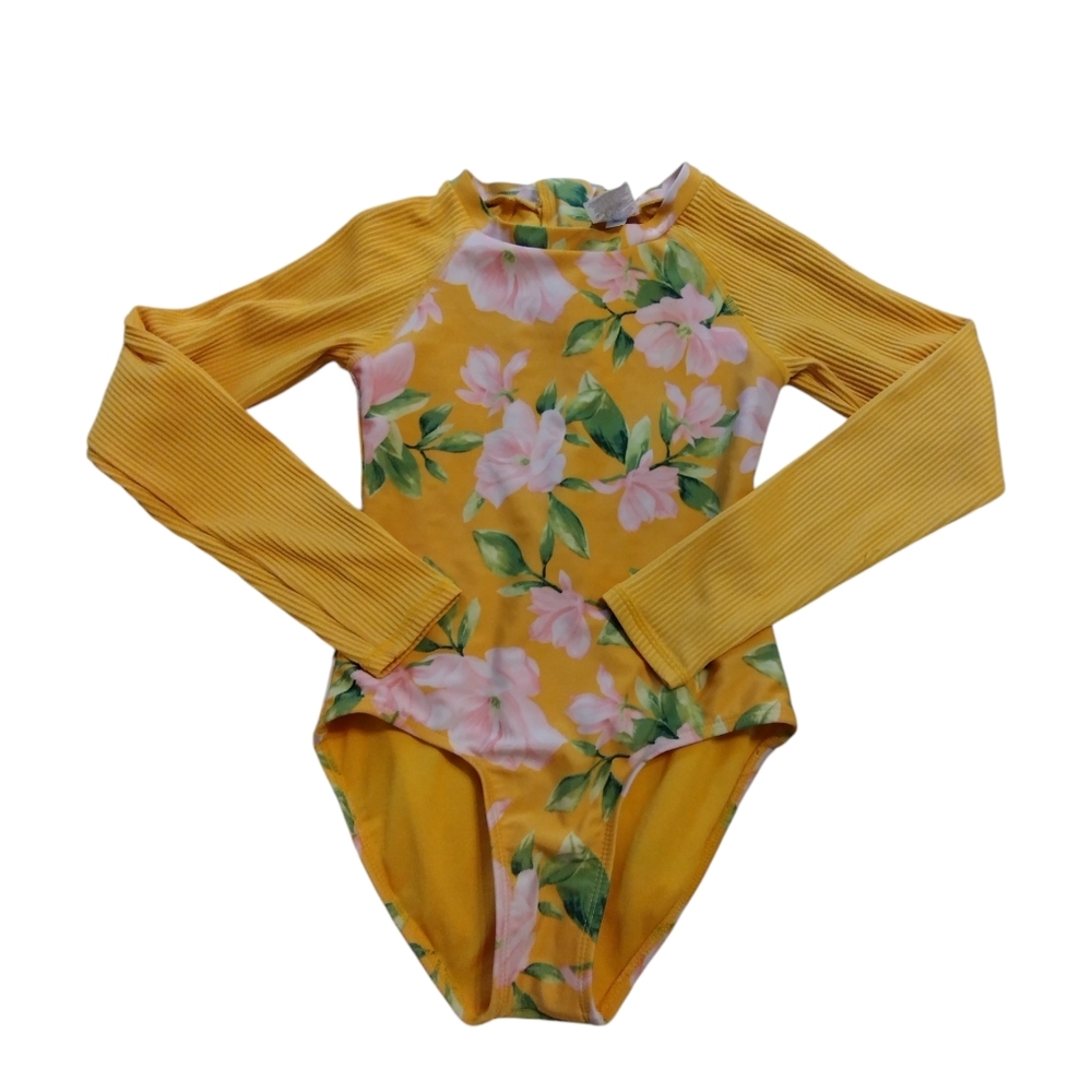2/$10Art Class Floral Long Sleeve Girls One Piece Swimsuit  Sleeves Rashguar 7/8
